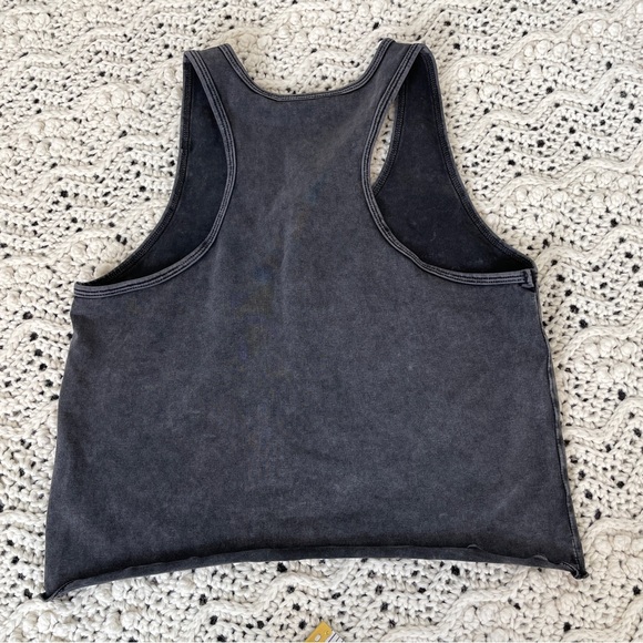 Voight by Valentina Making Boys Cry Rhinestone Y2K Crop Tank Washed Blac… - Picture 6 of 8